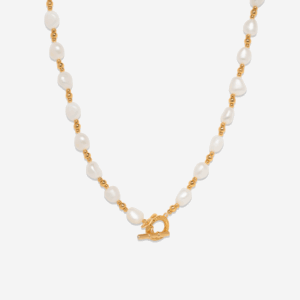 Golden Treasures & Pearl Necklace