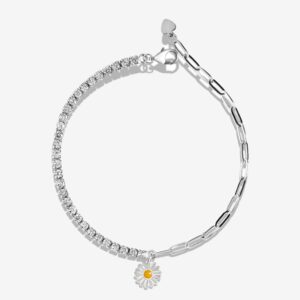 Daisy Flower Tennis Shackles Bracelet