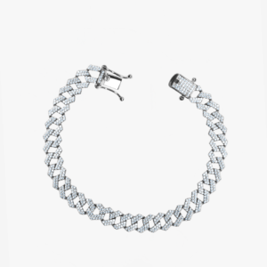 Iced Slanted Cuban Bracelet