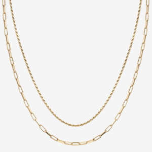 Shackles & Rope Twin 18K Gold Plated Necklace