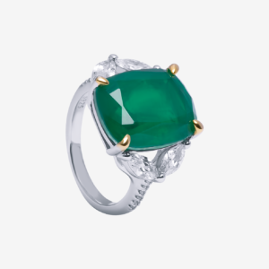 Emerald Gem Claw Ring
