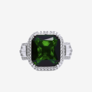 Emerald Sparkle Gem Box Ring