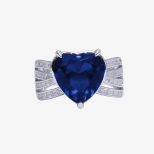 Big Gem Heart Dazzle Ring (Blue Edition)