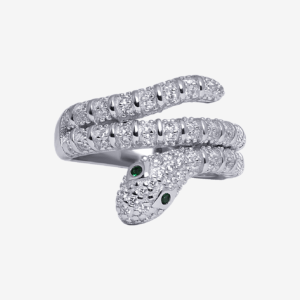 3D Classy Ring with Green Quartz