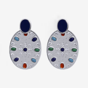 Solar System Map Medallion Earrings