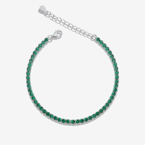 Green Zirconia Standard Tennis Bracelet