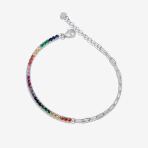 Rainbow Tennis Shackles Bracelet