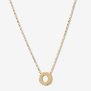 'O' Alphabet Letter Estel 14k Necklace