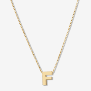 'F' Alphabet Letter Estel 14k Necklace