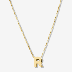 'R' Alphabet Letter Estel 14k Necklace