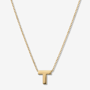 'T' Alphabet Letter Estel 14k Necklace