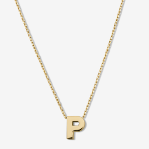 'P' Alphabet Letter Estel 14k Necklace