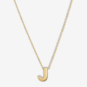 'J' Alphabet Letter Estel 14k Necklace