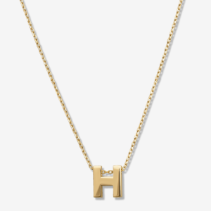 'H' Alphabet Letter Estel 14k Necklace