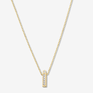 'I' Dazzle Alphabet Letter Estel 14k Necklace