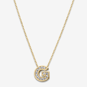 'G' Dazzle Alphabet Letter Estel 14k Necklace