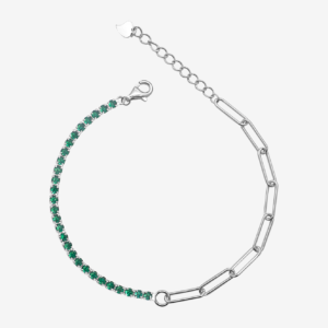Emerald Green Tennis Shackles Bracelet