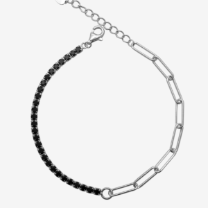 Black Tennis Shackle Bracelet