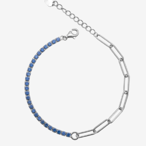 Turquoise Blue Tennis Shackle Bracelet