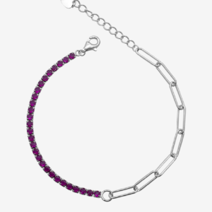 Ruby Red Tennis Shackles Bracelet