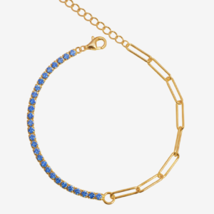 Turquoise Tennis Shackles Bracelet - 18K Plated