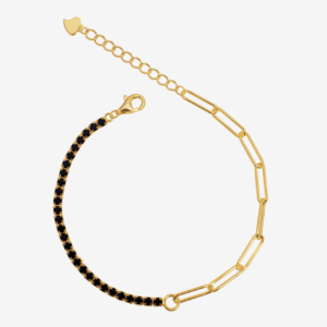 Black Onyx Tennis Shackles Bracelet